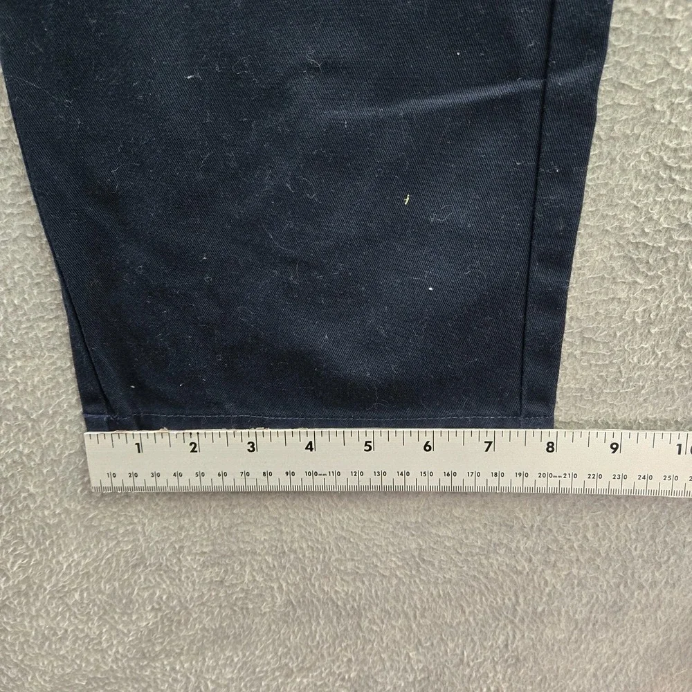 Volcom Men Pants 32 Blue Chino Straight Pockets Mid Rise Polyester‎ 30 in Inseam
